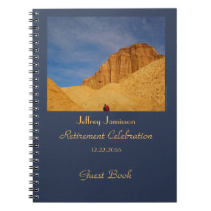 Retirement Party Guest Book, Hiking Golden Canyon Notebook