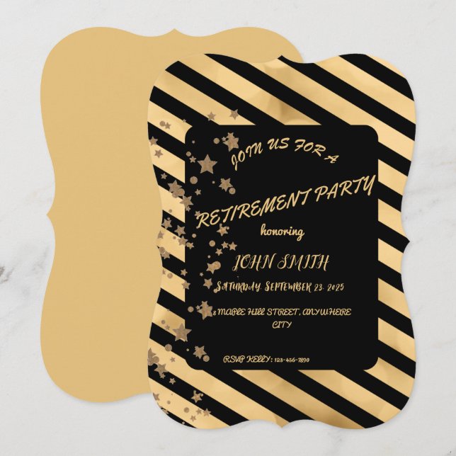 RETIREMENT PARTY HOLIDAY CARD (Front/Back)