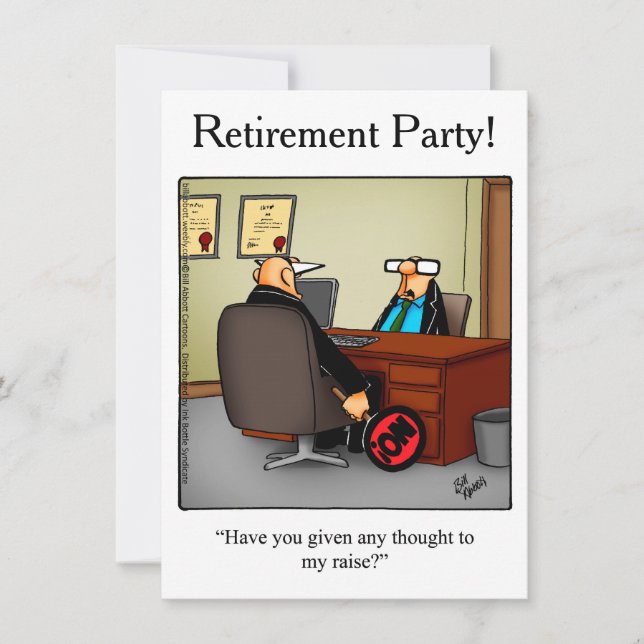 Retirement Party Humourous Invitations (Front)