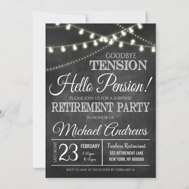 Retirement Party Invitation (Front)