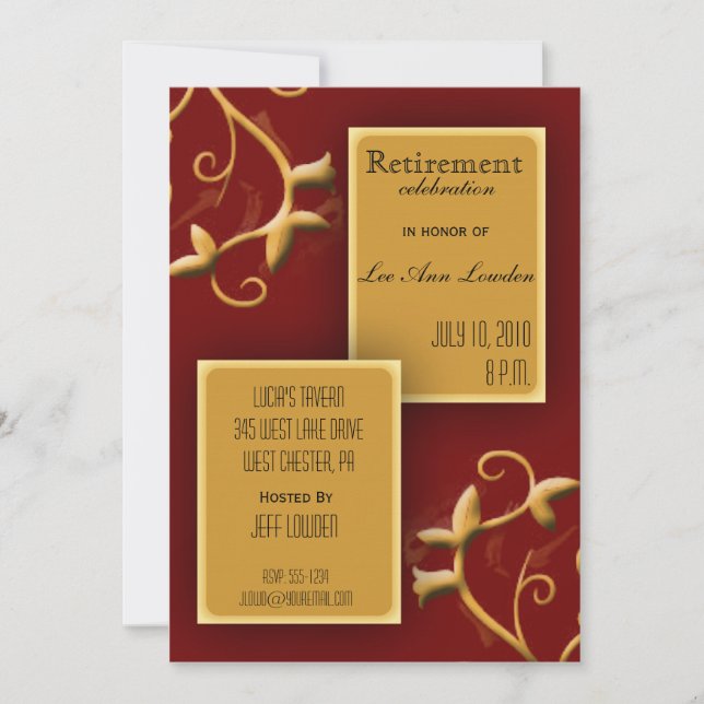 Retirement Party Invitation (Front)