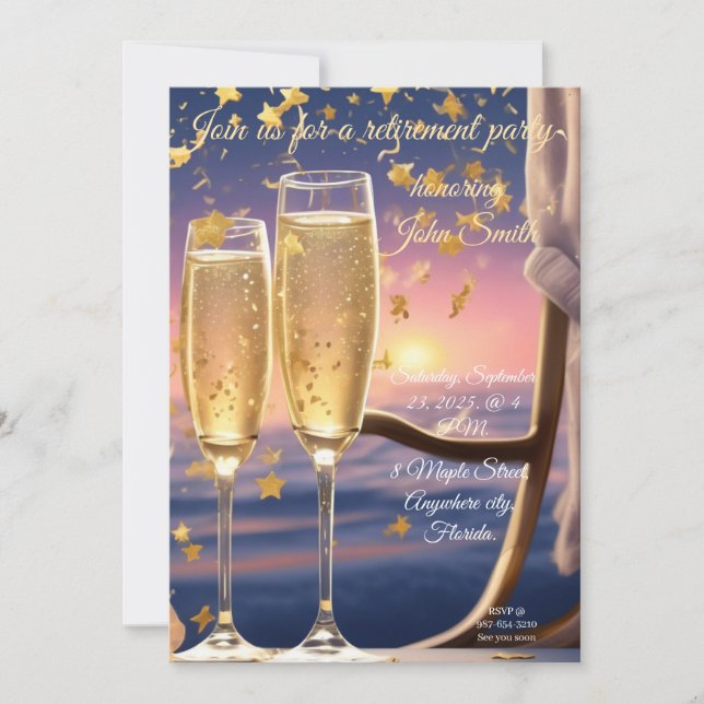 Retirement Party Invitation Card (Front)