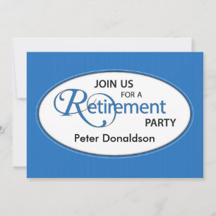 Retirement Party Invitation Personalise Name, Eleg