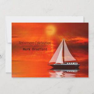 Retirement Party Invitation, Sailboat at Sunset Invitation