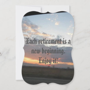 retirement party invitation sunset