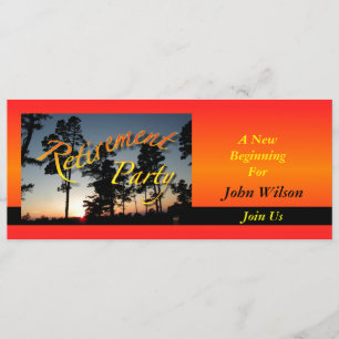 Retirement Party Invitation Sunset