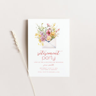 Retirement Party Invitation Template with Flowers