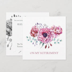 RETIREMENT PARTY INVITATION : VINTAGE ROSES