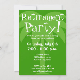 Retirement party invitations