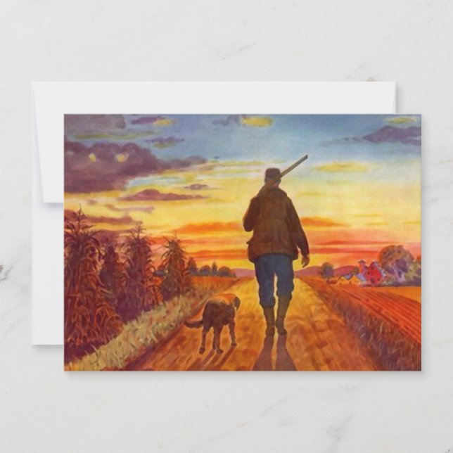 Retirement Party Invitations Best Friend Hunting (Front)