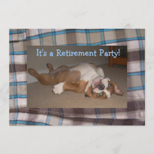 Retirement Party invitations English Bulldog