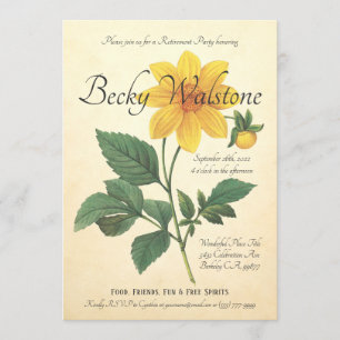 Retirement Party Invitations   Vintage Botanical 2