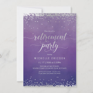 Retirement Party Invite - Custom, Elegant, Silver