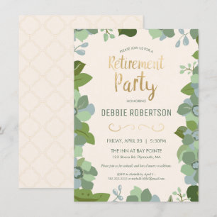 Retirement Party Invite, Elegant Floral Garden Invitation