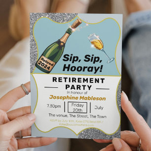 Retirement Party, just retired, Classic Vintage Invitation