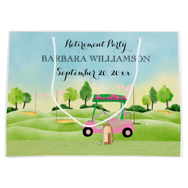 Retirement Party  Large Gift Bag (Front)