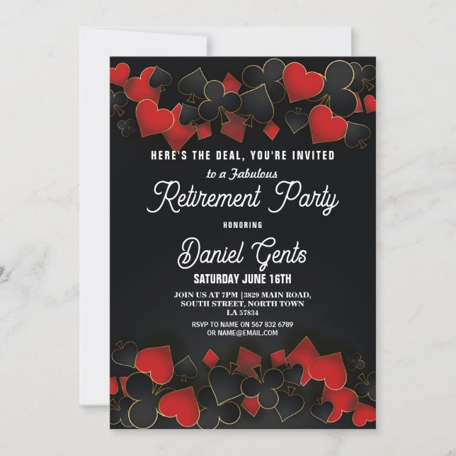 Retirement Party Las Vegas Casino Royale Invite (Front)