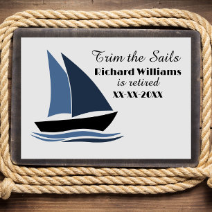 Retirement Party Nautical Sailing Theme Modern  Invitation