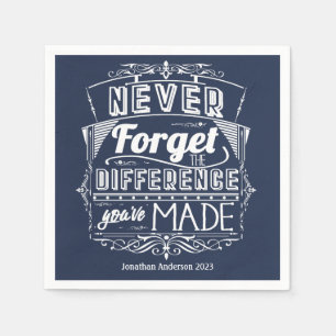 Retirement Party Never Forget Napkin