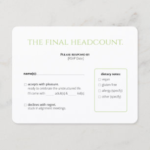 Retirement party Officiallu un-managed dandelions RSVP Card