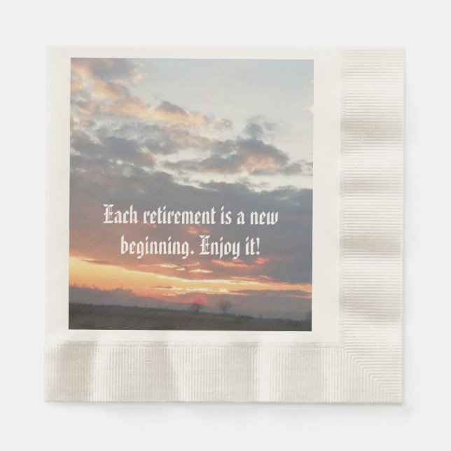 retirement party paper napkins (Front)