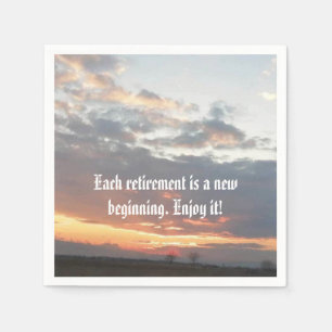 retirement party paper napkins