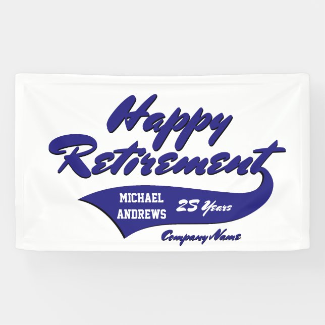 Retirement Party Personalise Banner (Horizontal)