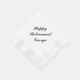 "Retirement Party" Personalised Napkins