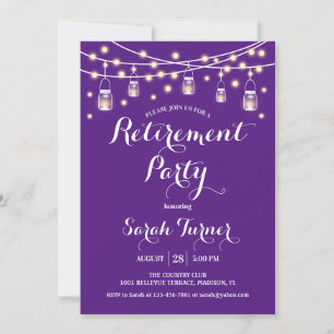 Retirement Party - Purple Invitation