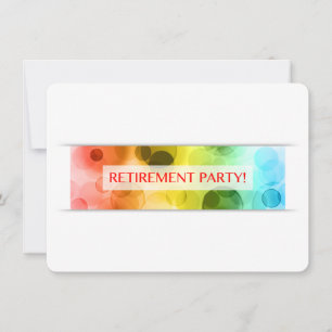 retirement party (rainbow bokeh) invitation