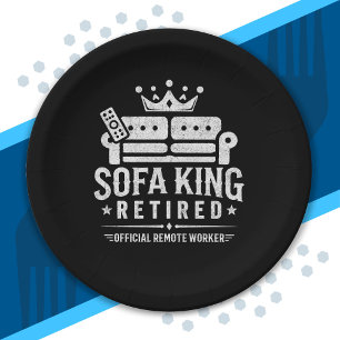 Retirement Party - Retired Sofa King - Retirement Paper Plate