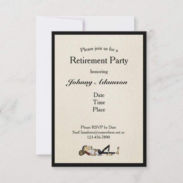 Retirement Party Rip Van Winkle personalise Invitation (Front)