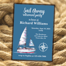Retirement Party Sail Away Nautical Theme