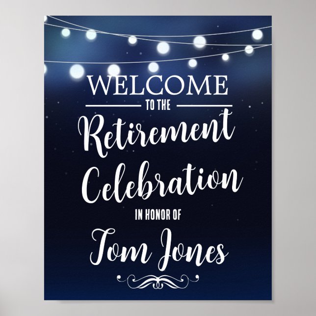 Retirement Party Sign make your own (Front)