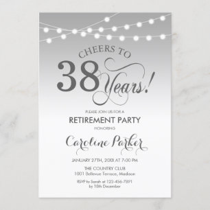 Retirement Party - Silver White Invitation