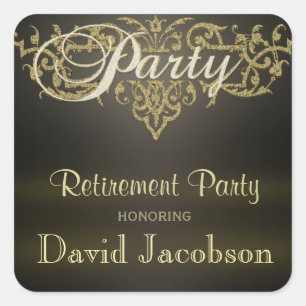 Retirement Party Square Sticker