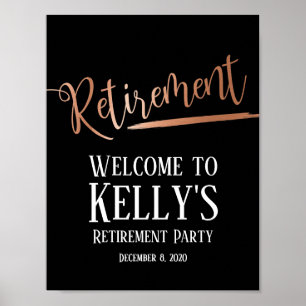 retirement party, welcome sign