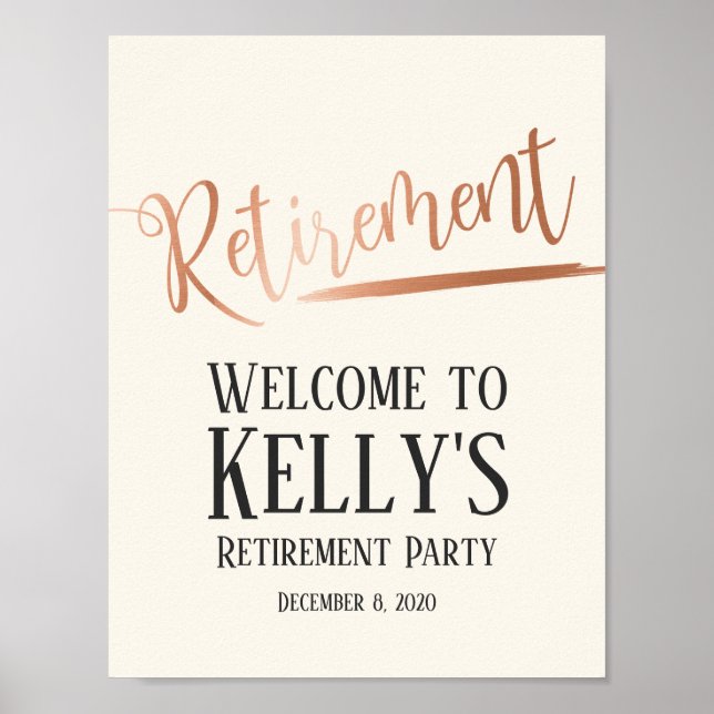 retirement party, welcome sign (Front)