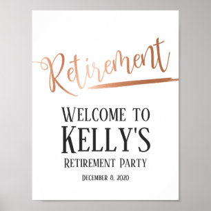 retirement party, welcome sign