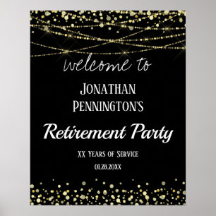 Retirement Party Welcome Sign Poster