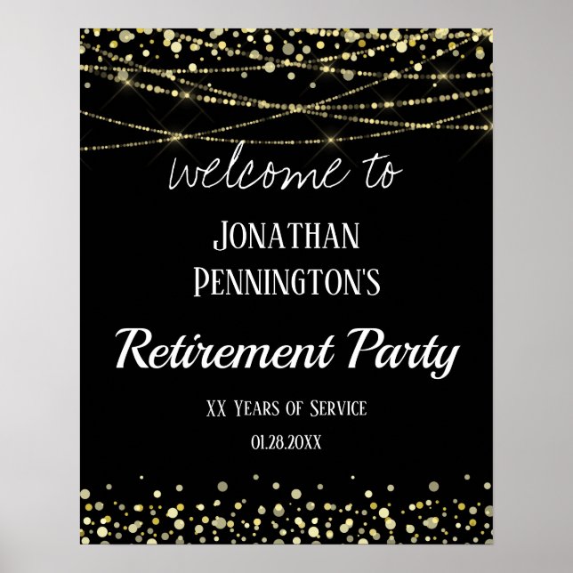 Retirement Party Welcome Sign Poster (Front)