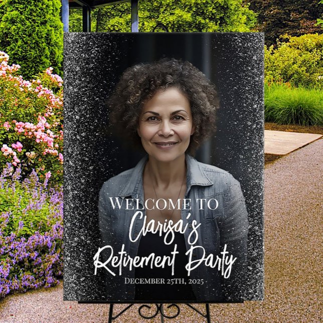 Retirement party welcome sign with photo (Creator Uploaded)