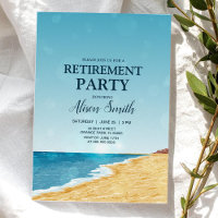 Retirement party with beach, sea and lens flares