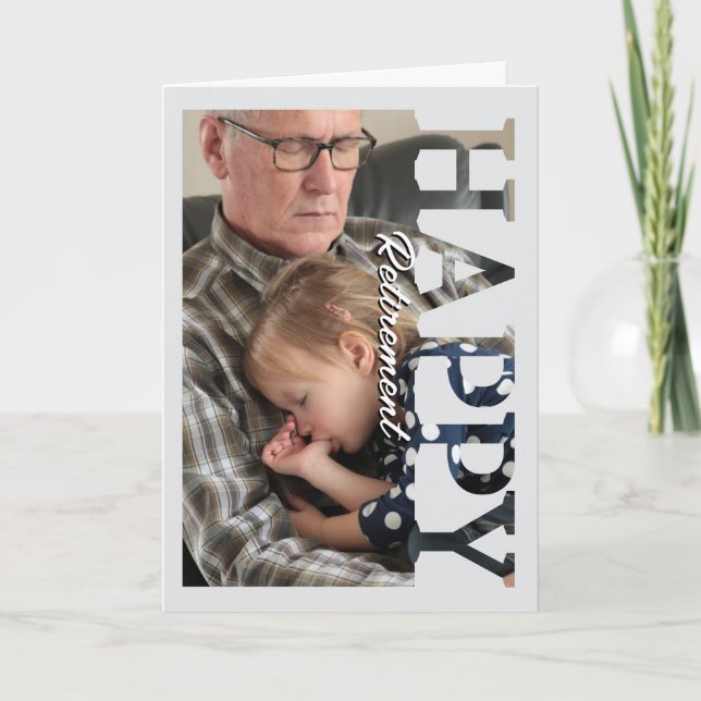 Retirement Photo Card | Personalized Retirement  (Front)
