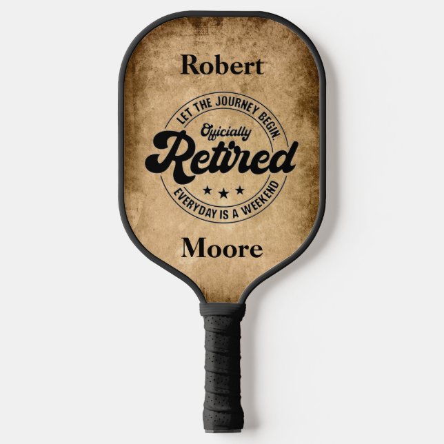 Retirement  pickleball paddle (Front)