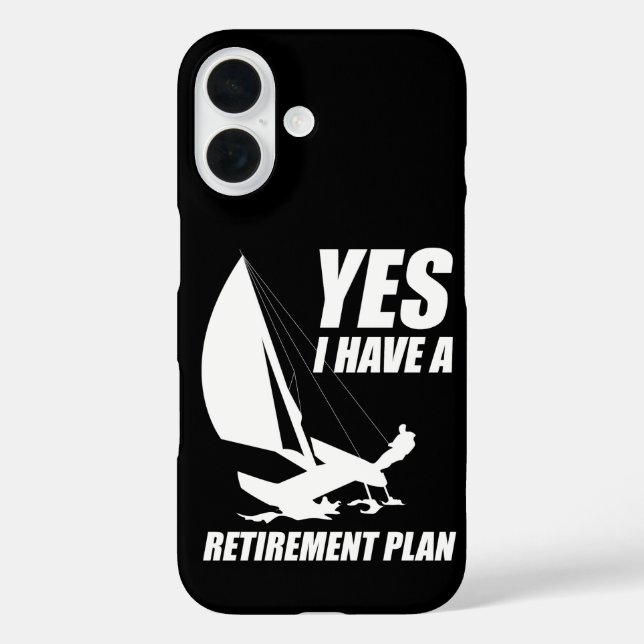 Retirement Plan Catamaran Trapeze Sailing Captain Case-Mate iPhone Case (Back)