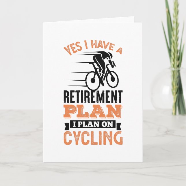 Retirement Plan Cycling Cyclist Gift Dad Card (Front)