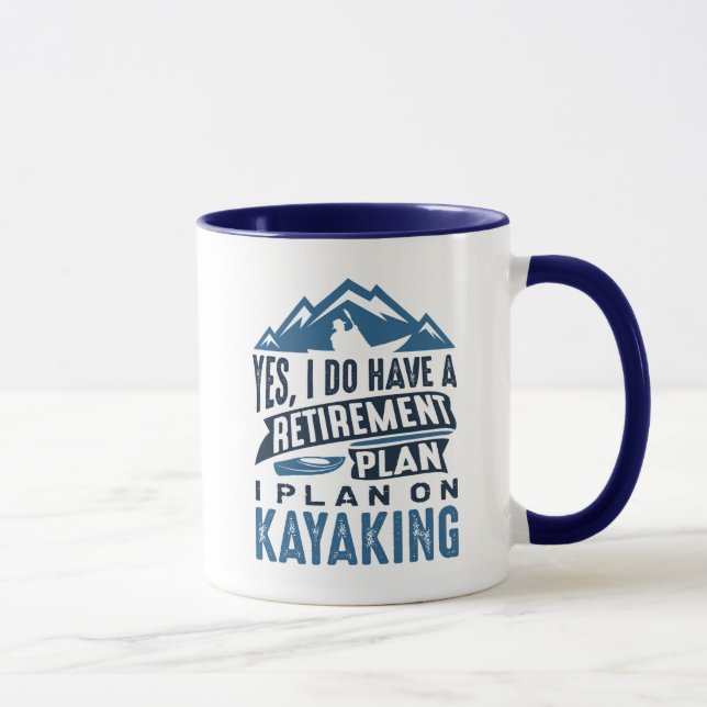 Retirement Plan Kayaking Mug (Right)