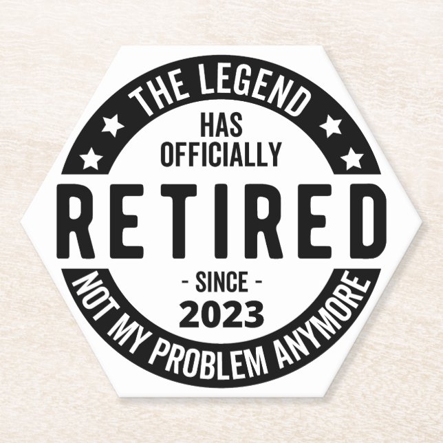 retirement plan paper coaster (Front)