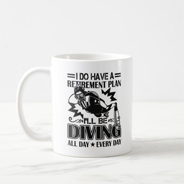 Retirement Plan Scuba Diving Mug (Left)